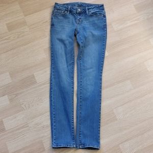 Aeropostale 00 Short Skinny Jeans Light Wash Stretch Low Rise Cotton